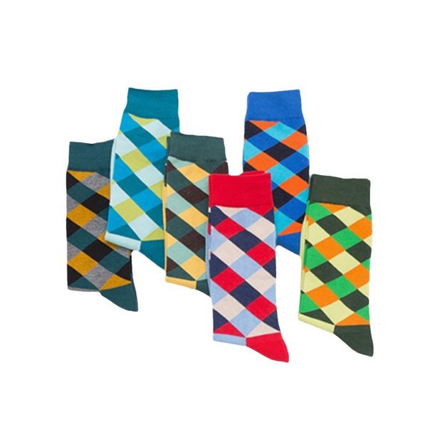 Homens homens meias partidos favorecem algodão Fannic Graphic Sport Socks 6 Styles Gream do festival de meias respiráveis