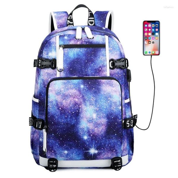 Рюкзак Mochila Hombre School for Teenage Boy 2024 Travel Back Packs Starry Sky Bag Oxford Cloth Waterpronation Laptop Bagpack