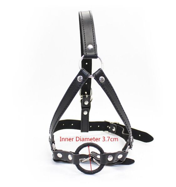 Bondage bdsm giocattoli sessuali SM slave testa cablaggio in pelle aperta bocche o anello spina apertura orale per coppie adulti giochi sessuali prod5180648