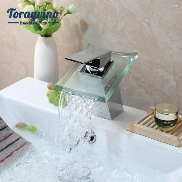 Rubinetti del lavandino da bagno Torayvino Luxury LED LIGHT CHACCHINA CHOUSH CHROME RUSUET SINGOLO MUSHINE MOTORE MOTO MOTED BASHBASIN