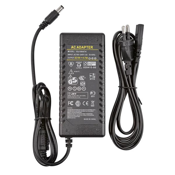 Chargers Aiyima 19V AC100V240V -Adapter DC19V 4.74A EU US -Stecker 5,5 x 2,2 mm Netzteil Ladegerät für Stromverstärker -Laptop