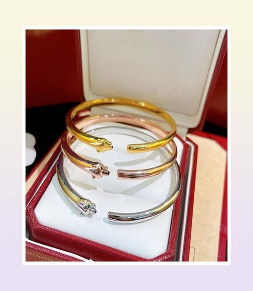 Panthere Series Bangle 18 K Gold Never Fade Jewelry Official Marca de luxo Bangles Bangles Classic Style Highe4646357