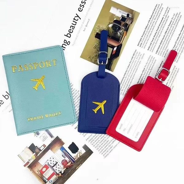 Aufbewahrungsbeutel tragbarer Koffer-Tag Lost-Sof-Gepäckpasshalter Boarding Pass Set Case Wallet Tool