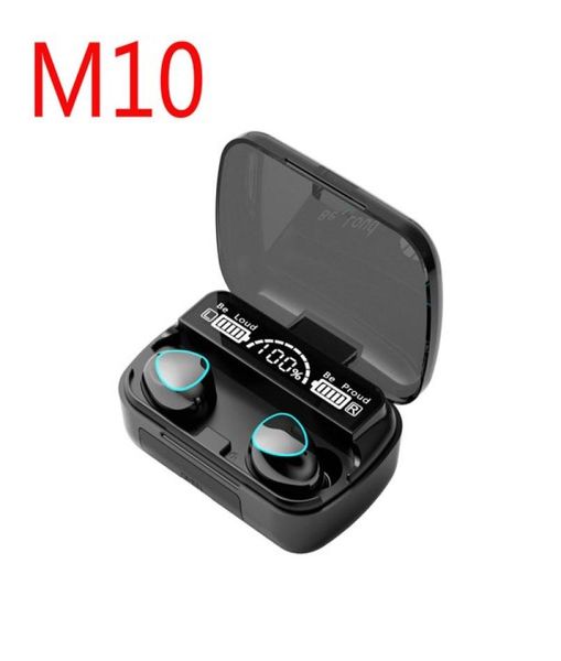 M10 TWS Bluetooth Earphone Wireless Headphones Stereo Sport Gaming Headset Touch Mini Ohrhörer wasserdicht mit 2000mAh LED -Display1686888