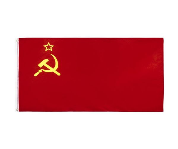 In Stock 3x5ft 90x150 cm Hanging Red CCCP Union der sowjetischen sozialistischen Republiken UdSSR Flag und Banner für Feierdekoration4280124