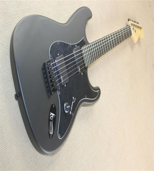 LOJA CUDDADA JIM RAOT Signature St Matte Black Electric Guitar Fingerboard Ebony NO Inclay OEM Customizable6131464