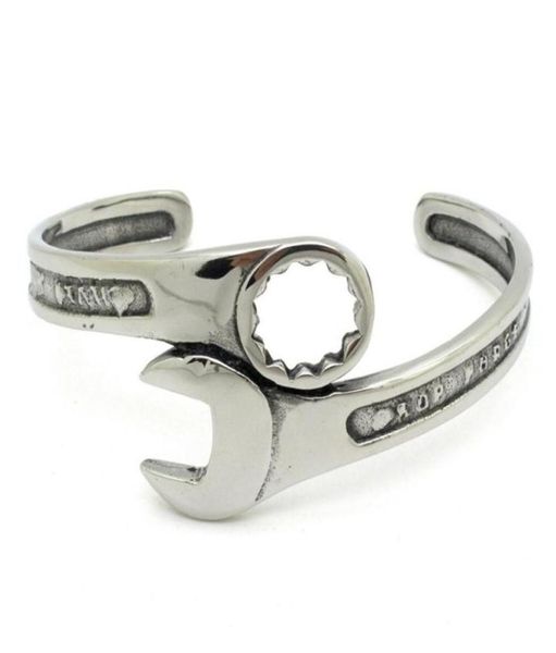 Moda Silver Tone Metals Tools Bangle Bangle Salão Anterior Bikelet Salia de Banda de Designer Única Jóias BB02209B3817132