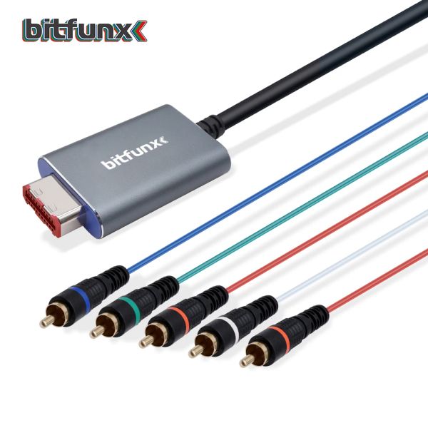 Accessoires Bitfunx NGC -Komponentenkabel für GameCube Nintendo 5RCA YPBPR Vollständige Video- und Audio -Support -Videospiel -Gaming -Zubehör