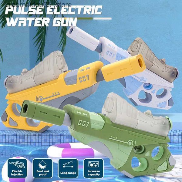 Kum Oyun Su Eğlenceli Tabancalı Oyuncaklar 2L Elektrikli Büyük Yüksek Basınçlı Otomatik Vuruş Squirt Patlayıcılar Yaz Açık Havuz Oyunları2403 Q240413