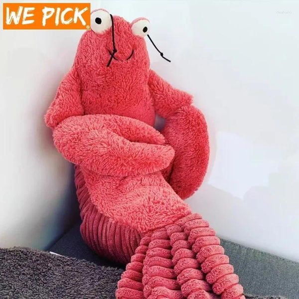 Kissen Wepick 22/60 cm lustige Puppenintresting Simulation Sea Anime Red Lobster Crab Stoffed Short Hair Plüsch Zuhause Textile