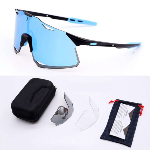 Herren Sonnenbrille Luxus Sonnenbrille 3 Objektive, Outdoor Sport Mountain Cycling Road Bike -Brillen, Staub und sanddicht