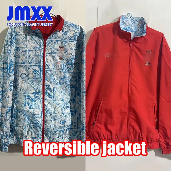 S-XXXL JMXX 24-25 Portugal Soccer Reversible Jacket Jerseys Herren Jersey Man Football 2023 2024 Windbreaker Long Sleved Fan Version