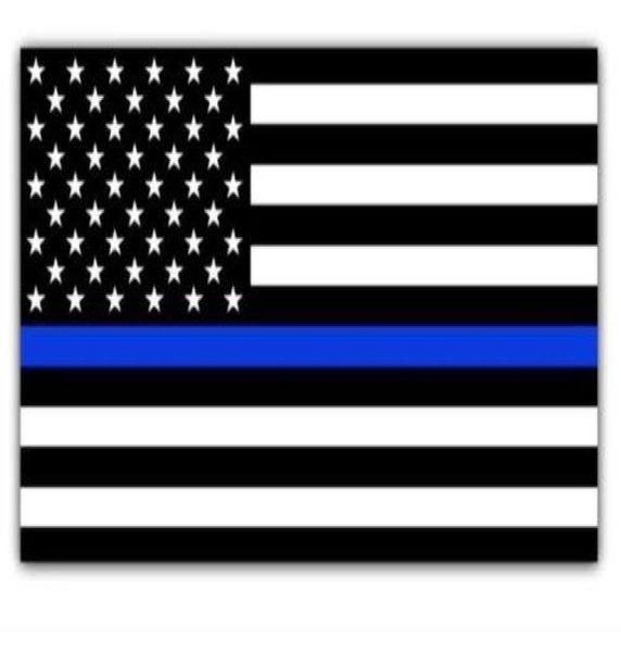 Blue Lives Matter Police EUA American Fin Blue Line Flag Decalk Sticker2674534