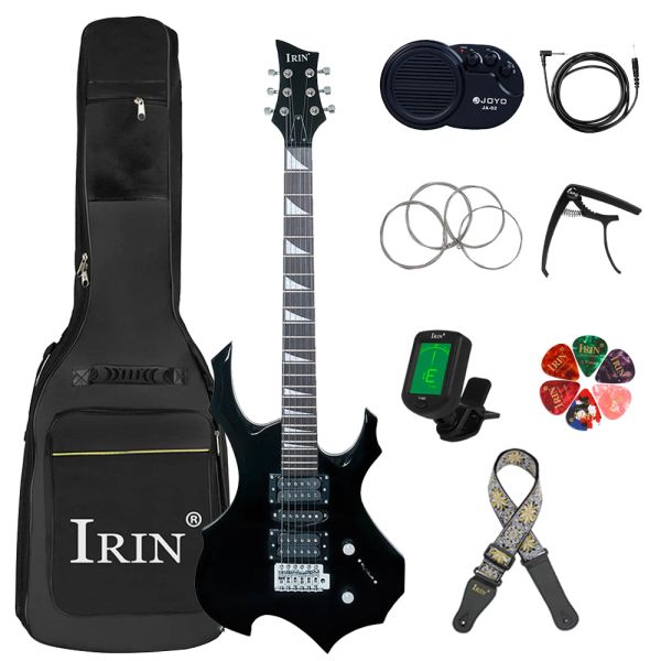 Kabel IRIN 6 Saiten 24 Bünde E -Gitarre Maple Body E -Gitarra Guitarra mit Bag Lautsprecher notwendiger Gitarrenpartszubehör