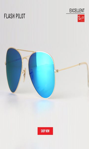 Neue Luxus klassische Markenmänner für Frauen Fahren Glasthecklinsen Luftfahrt Quecksilber Sonnenbrille 58 mm 62 Spiegel Oculos Gafas Accessorie7823608