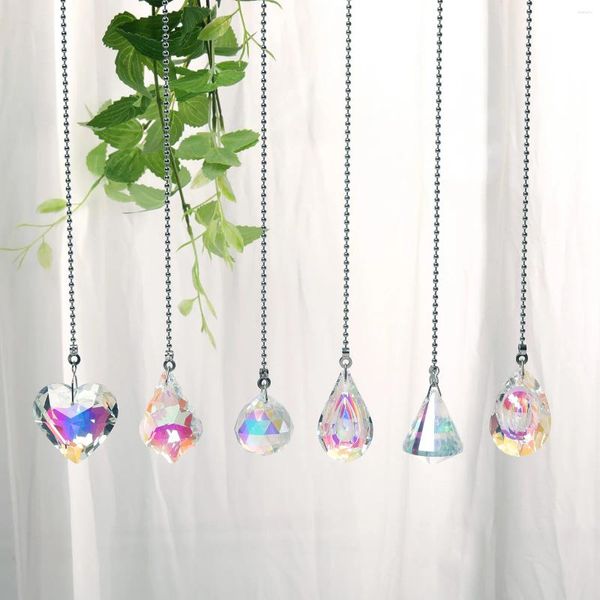 Decorações de jardim AB CRISTAL SUNCATCHER CANDELIER LUDER DE LUBLEAGEM GOTAS DE PENES PINGULING GLASS PRISMAS DE VIDRA PRISMAS DE CASA CASA CASA BAKER