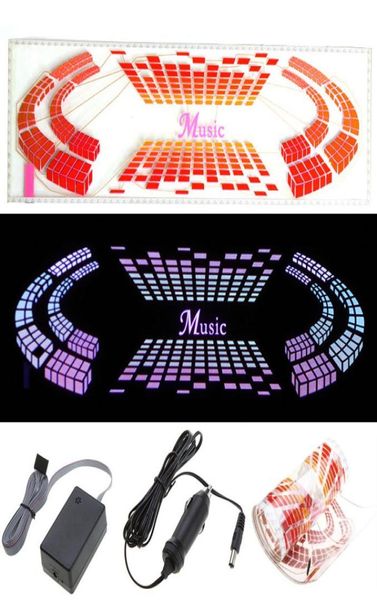 Carstyling Car Sticker Music Rhythm LED Flash Light Lâmpada VoiceActivated Equalizer Automobiles CardEtector Stickers7936227