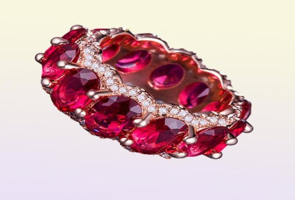 Anéis de ouro rosa anel de diamante Anel de luxo Jóias Topaz Crystal Emerald Moissanite Sapphire Ring Jewelry Anel Emerald B1092 20117331260