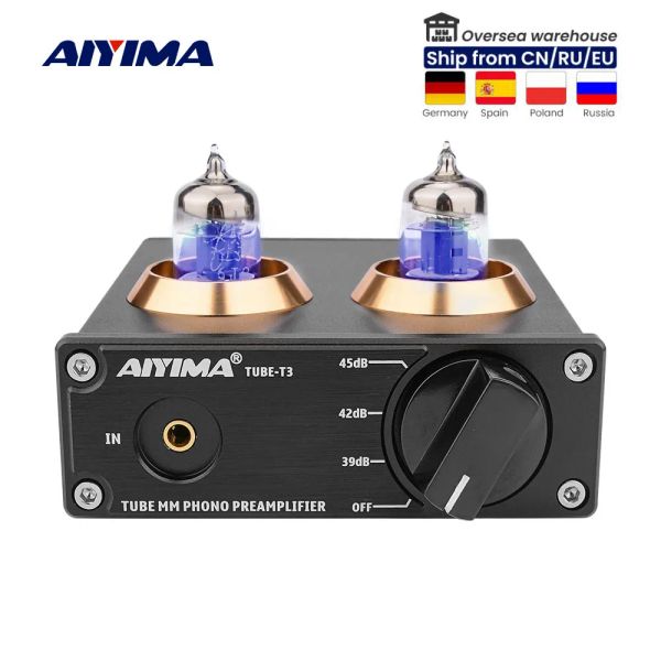 Verstärker Aiyima Audio T3 Phono Vorverstärker für Plattenspieler Phonograph Preamp Vinyl Record Player Mini Stereo HiFi Vakuumverstärker DIY