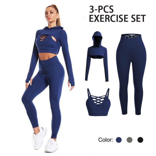 Lu -Set Jumpsuit Align Lemon 3PCs nahtloser Yoga Sets Sport Fieless High Taille Hip Raise forming Running Sportswear Workout Clothes Fitnessstudio Leggin