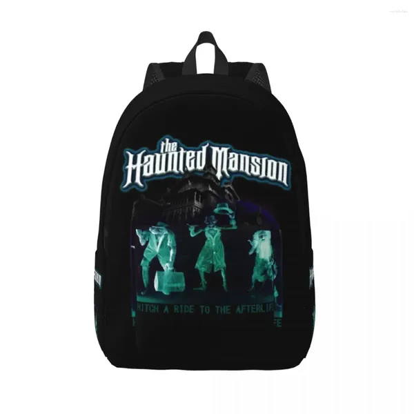 Backpack benutzerdefinierte Vintage Retro die Spuk Mansion Leinwand Männer Frauen lässig Bookbag für College School Grimace Movie Ghost Bags