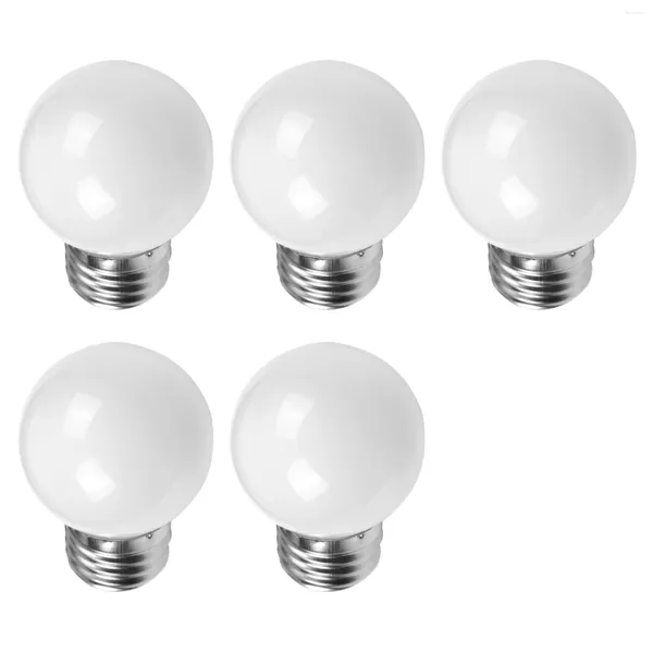 Ciotole 5 pezzi E27 0,5 W AC220V White Incandescente lampada decorazione bulbo