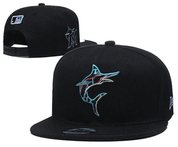 Nuovi cappelli da baseball da 2020 MEN039S per la lettera ricamata a team Marlins Baseball Caps Baseball Brands Flat Sport Regolabile HA3882715