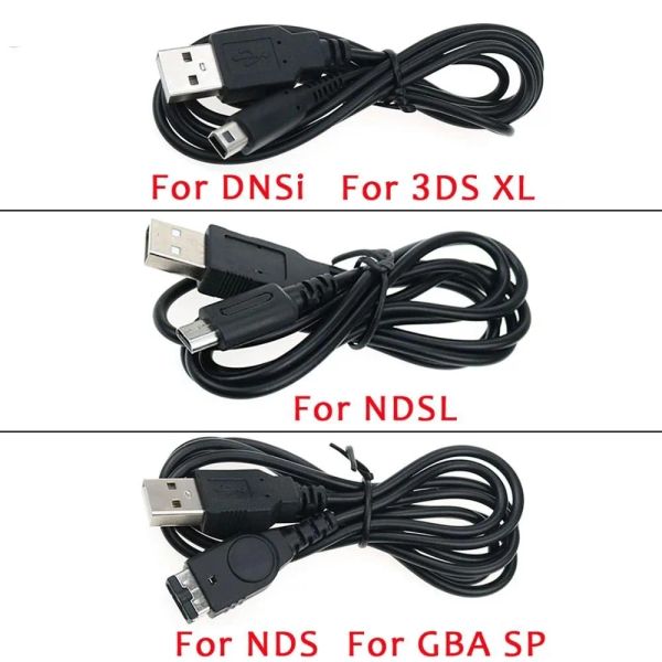 Cavi 100pcs Dati USB Caricatore di carica Cavo di alimentazione per DS Lite DSL NDSL per NDSI 3DS NEW XL LL NDS GBA SP