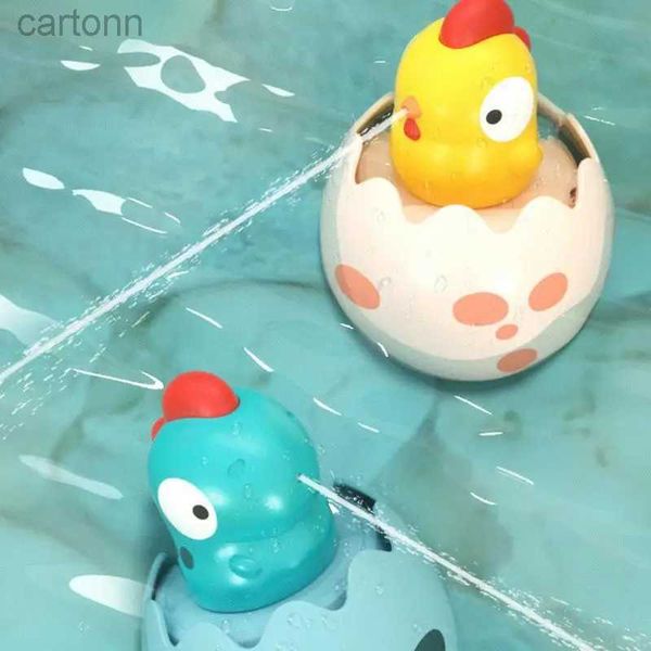 Bath Toys Bath Bath Bath Spray Toys Dinosaur/Chick Ovo em forma de banheira Bomba de água Brinquedos de banho de bebê Brinquedos de água de água para crianças Presente 240413