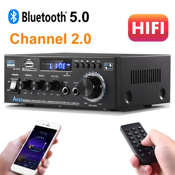 Усилители AK45/AK35 усилитель мощности Hifi Stereomplifier Channel 2.0 Max Power 90WX2 Bluetooth Amp для домашнего кинотеатра Amp de Audio