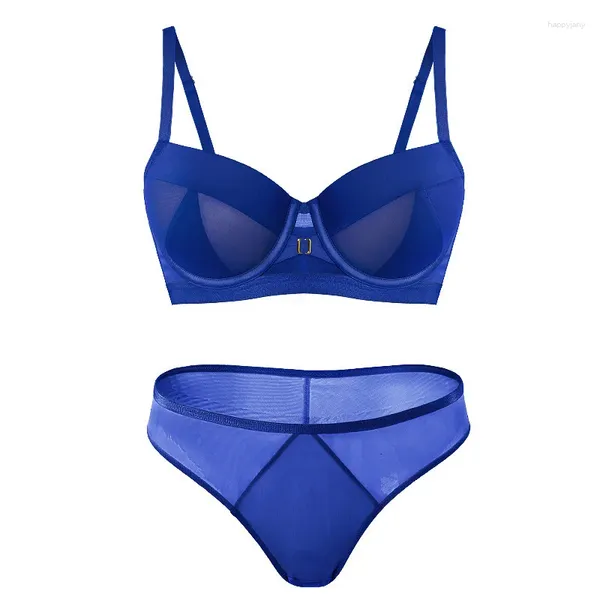 Bras senta o sutiã de sutiã sem costura conjunto de verão, sólido anti -flacidez fino sob grossa copo de molde feminino lingerie de roupa íntima sexy