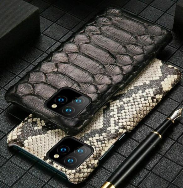 Echtes Python Leder iPhone Hülle für iPhone 14 Pro Max 13 12 11 xs xr Schlangenbauch Hautpanzer Cover4124433