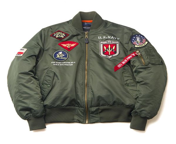 2021 Nuovo inverno Vintage Top Gun Streetwear Streetwear Hip Hop Capeggi militari Letterman Punk Bomber Flight Air Force PILOT GIACCHIO MENA 5507865