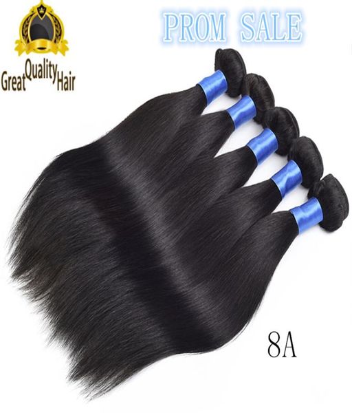 8a Straight Hair für 830 Zoll Haar Brasilianische malaysische peruanische indische menschliche Haarverlängerungen 4pcs peruanische Haare Weave6025472