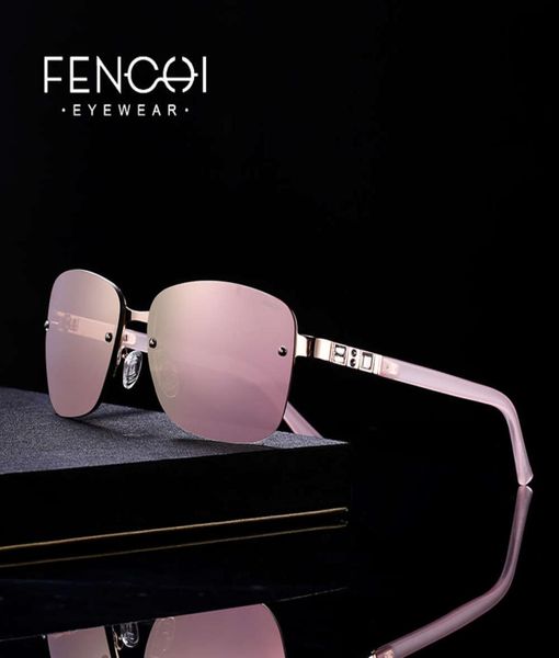Fenchi Sonnenbrille Frauen Designer Marke Luxus -Retro -Sonnenbrille Pink Mirror Rave Trendy Shades Lunette Soleil Femme1731548