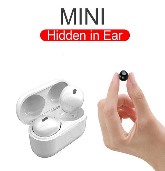 Auricolari invisibili Bluetooth Bluetooth Wireless addormentato auricolari nascosti Case di ricarica di tipo C Mini auricolare con microfono per piccolo Ear9952840