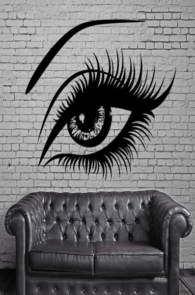 Big Eye Lashes Vinly Wall Stickers Sexy Beautiful feminino Decal