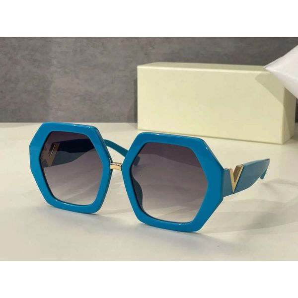V Glasses Солнцезащитные очки для женщин летний стиль анти-ультравиолет 4053 Ретро-пластинка шестнадцатеричной шестигранной шестигранной модные очки случайные очки с оригинальной коробкой 169