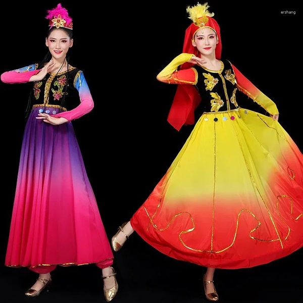 Stage Wear Xinjiang Danom Clothing Performance Ethnic Style Big Swing Skirt uyghur