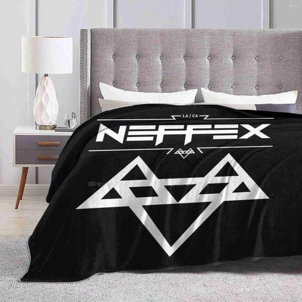 Cobertores Neffex 2 Logo White mais recente Super Soft Warm Light Fin Blank Band Music Nation Artist Artista do Exército