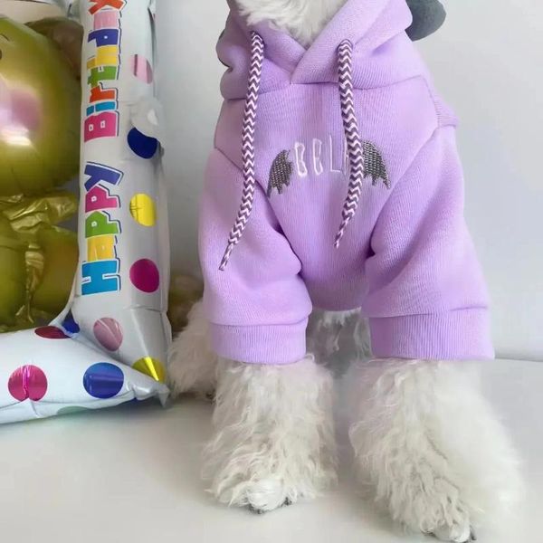 Köpek Giyim Sonbahar Kış Hoodies Sıcak Kedi Küçük Şeytan Giysileri Moda Bichon Teddy Kalın Giyim Evcil Hayvan Malzemeleri Aksesuarları