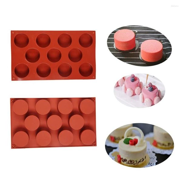 Stampi da forno a cilindri silicone stampo in mousse 3d sapone fatto a mano che produce pasticceria gelatina delle crostate di uovo strumento