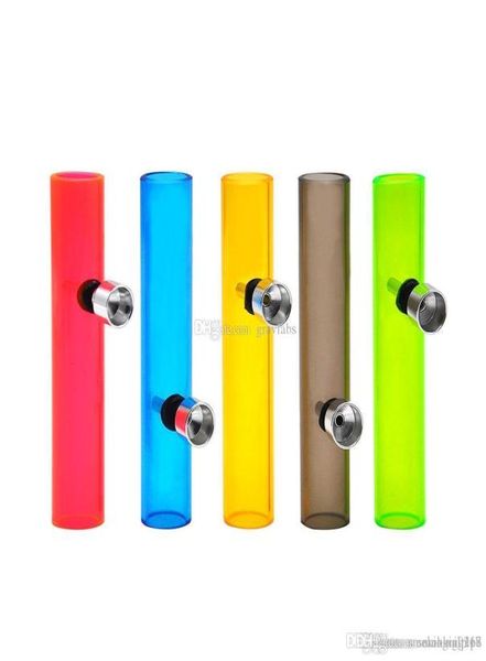 Tubos de manual de acrílico barato de todo o tubo de rolador de vapor para fumar cachimbo de erva seco de cigarro de tabaco 6329163