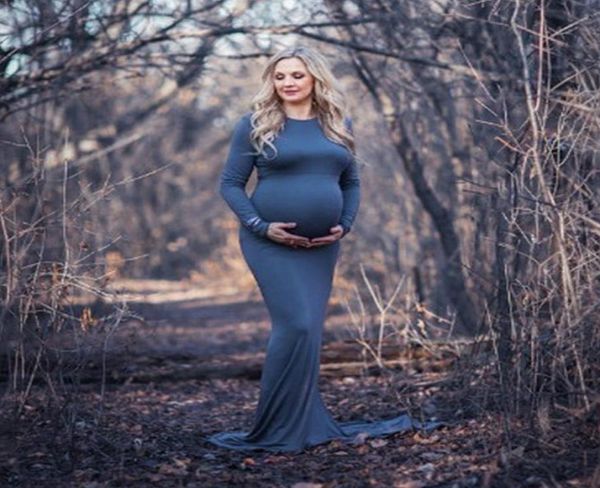 Para Po Shoot Maternity Props Dress Vestor de gravidez Maxi vestidos roupas grávidas Novo Q1905216374450