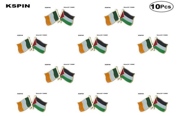 Irlanda Palestina Amizade Lappel Pin Flatge Broches Brocos de broche 10pcs um lot7589707