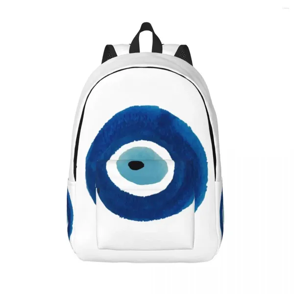 Zaino watercolor cale eye nazar dipinting tela uomini resistenti all'acqua scolastico college hamsa borse per la stampa borse book book book book book