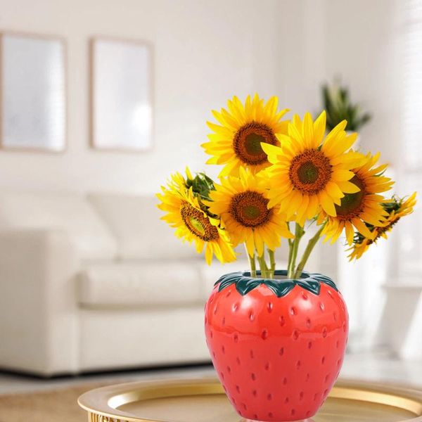 Garrafas vaso de morango Cerâmica flor fofa plantador decorativo maconha vintage ornamento