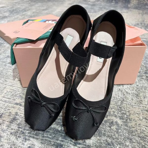 Luxury Bound Round Round Toe Donne Ballet Flat Scarpe Lace Up Boat Designer Dance Scarpe Mary Jane Comotte Banda Elastica Retrò Schema singola.