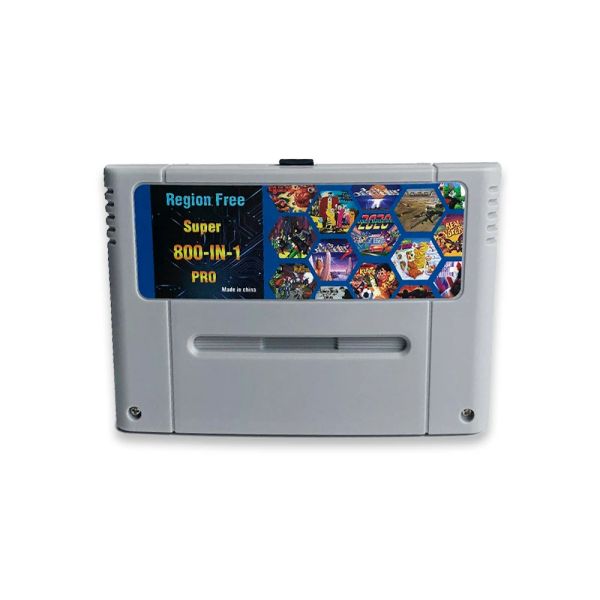 Zubehör Super Multi 800 in 1 GameCard-Kassette für SNES 16 Bit USA EUR Japan Version Videospielkonsole