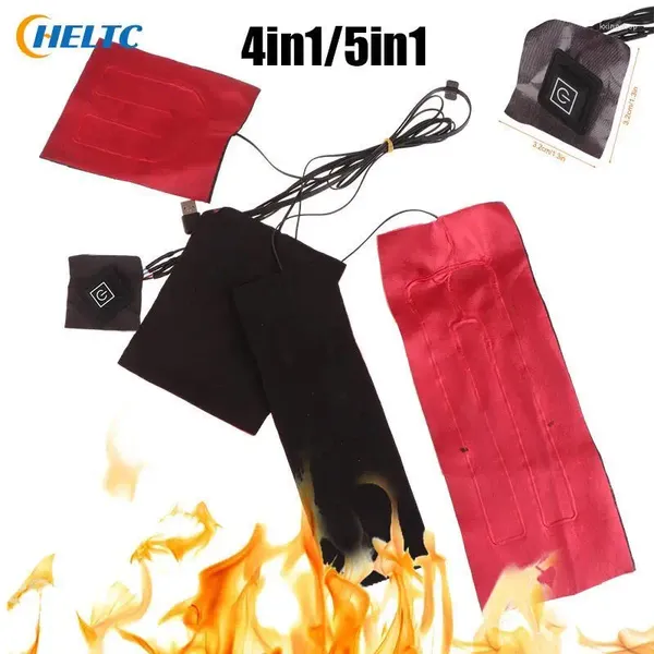 Tappeti 4in1/5in1 cuscinetto per riscaldamento per abbigliamento USB con foglio di riscaldamento elettrico a temperatura regolabile per ingranaggi per giubbotto